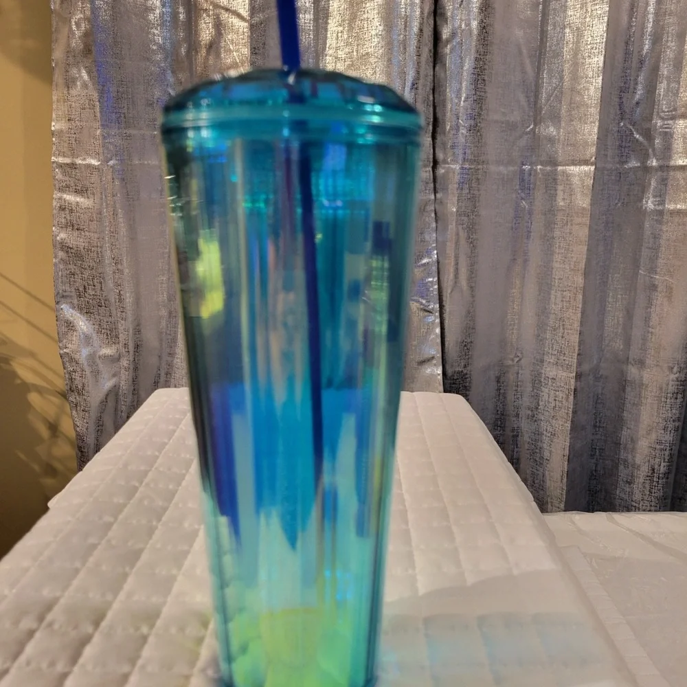 Starbucks 2021 Kaleidoscope Turquoise Prism Teal Diamond Tumbler Collectible Fun
